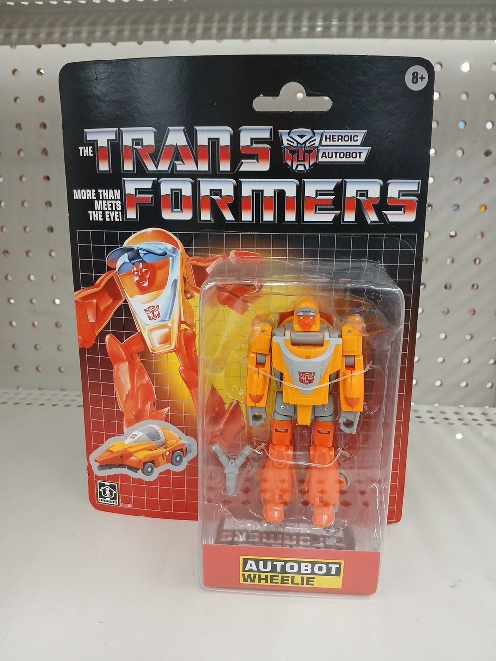 Autobot Wheelie Kids Toy - Orange Retro Card Transformers Hasbro